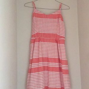 Pink and white stripped summer dress  • BOGO FREE